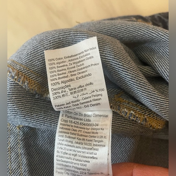 Cotton On Relaxed Cargo Jeans Nordic Blue Size 36 Vintage Fit Denim - Picture 8 of 10